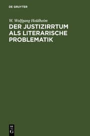 Cover von Der Justizirrtum als literarische Problematik