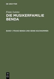 Cover von Franz Benda und seine Nachkommen