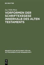 Cover von Vorformen der Schriftexegese innerhalb des Alten Testaments