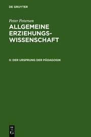 Cover von Der Ursprung der Pädagogik