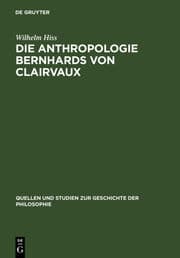 Cover von Die Anthropologie Bernhards von Clairvaux