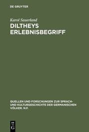 Cover von Diltheys Erlebnisbegriff