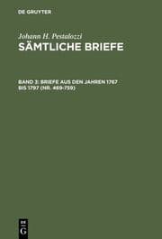 Cover von Johann Heinrich Pestalozzi: Sämtliche Briefe 3