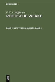 Cover von Letzte Erzählungen, Band 1