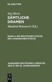 Cover von Die deutschen Stücke.Die lateinischen Stücke