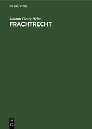 Cover von Frachtrecht