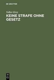 Cover von Keine Strafe ohne Gesetz