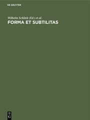 Cover von Forma et subtilitas