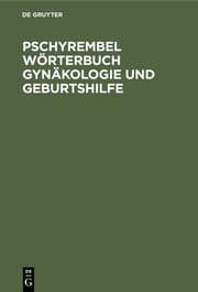 Cover von Pschyrembel Wörterbuch Gynäkologie und Geburtshilfe