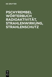 Cover von Wörterbuch Radioaktivität, Strahlenwirkung, Strahlenschutz