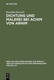 Cover von Dichtung und Malerei bei Achim von Arnim