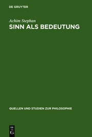Cover von Sinn als Bedeutung