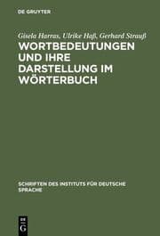 Cover von Wortbedeutungen und ihre Darstellung im Wörterbuch