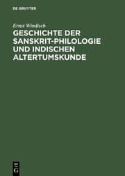 Cover von Geschichte der Sanskrit-Philologie und Indischen Altertumskunde