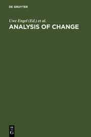 Cover von Analysis of Change