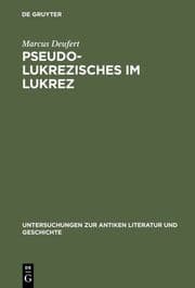 Cover von Pseudo-Lukrezisches im Lukrez