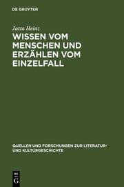 Cover von Wissen vom Menschen und Erzählen vom Einzelfall