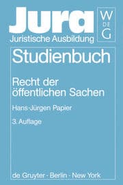 Cover von Recht der öffentlichen Sachen