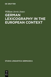 Cover von German Lexicography in the European Context