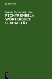 Cover von Pschyrembel Wörterbuch Sexualität