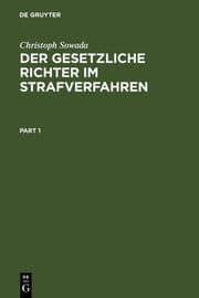 Cover von Der gesetzliche Richter im Strafverfahren