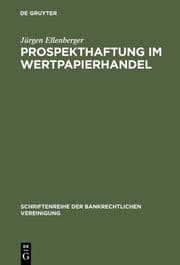 Cover von Prospekthaftung im Wertpapierhandel