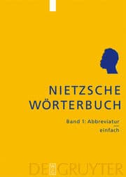 Cover von Nietzsche-Wörterbuch 1