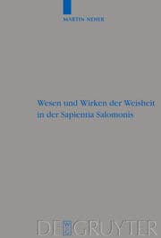 Cover von Wesen und Wirken der Weisheit in der Sapientia Salomonis