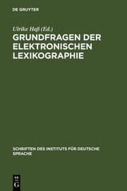 Cover von Grundfragen der elektronischen Lexikographie