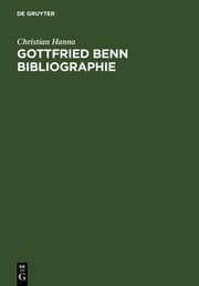 Cover von Gottfried Benn Bibliographie