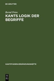 Cover von Kants Logik der Begriffe