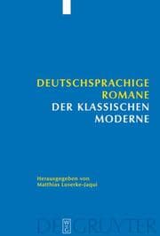 Cover von Deutschsprachige Romane der Klassischen Moderne