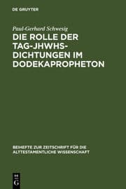 Cover von Die Rolle der Tag-JHWHs-Dichtungen im Dodekapropheton
