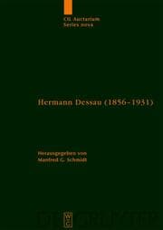 Cover von Hermann Dessau (1856-1931) zum 150.Geburtstag des Berliner Althistorikers und Epigraphikers