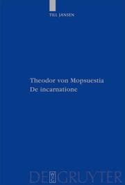 Cover von Theodor von Mopsuestia, De incarnatione