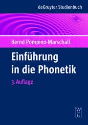 Cover von Einführung in die Phonetik