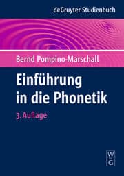 Cover von Einführung in die Phonetik