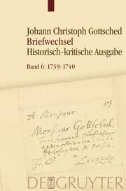 Cover von Briefwechsel Juli 1739 - Juli 1740