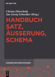 Cover von Handbuch Satz, Äußerung, Schema