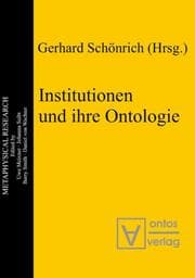 Cover von Institutionen und ihre Ontologie