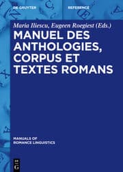 Cover von Manuel des anthologies, corpus et textes romans