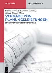 Cover von Vergabe von Planungsleistungen