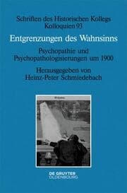 Cover von Entgrenzungen des Wahnsinns