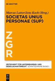 Cover von Societas Unius Personae (SUP)