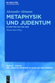 Cover von Metaphysik und Judentum