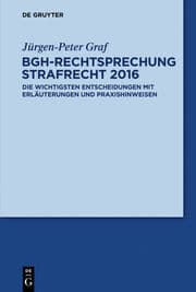Cover von BGH-Rechtsprechung Strafrecht 2016