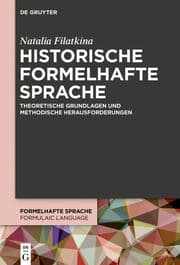 Cover von Historische formelhafte Sprache