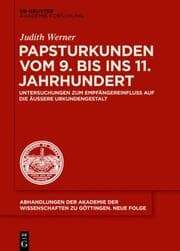 Cover von Papsturkunden vom 9. bis ins 11. Jahrhundert