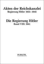 Cover von Akten der Reichskanzlei 1941