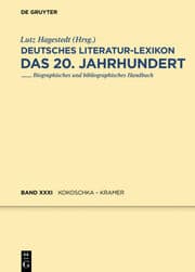 Cover von Deutsches Literatur-Lexikon Kokoschka-Krämer